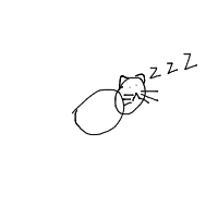 sleeping cat drawing by guest-i29sb09ws in Artbitrator