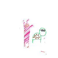 turtle with glasses drawing by rani in Artbitrator
