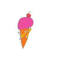 ice cream cone drawing by dystq in Artbitrator