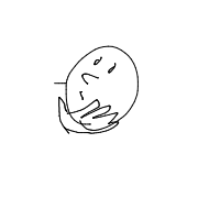hand on chin drawing by dystq in Artbitrator