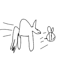 dog catching frisbee drawing by guest-7n0fb68cc in Artbitrator