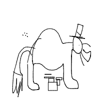elephant with a hat drawing by guest-q58eptoai in Artbitrator
