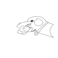 dog ate homework drawing by bellektizova in Artbitrator
