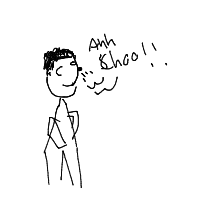 sneezing drawing by adam2 in Artbitrator