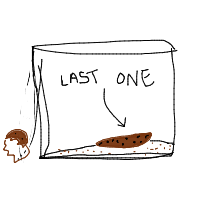 last cookie in jar drawing by mamalezigg in Artbitrator