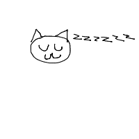 sleeping cat drawing by guest-zfan8ik39 in Artbitrator