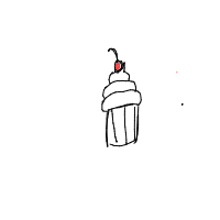 cupcake with cherry drawing by guest-fgnjerl0u in Artbitrator
