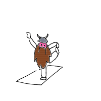 viking at yoga class drawing by guest-ndnur918c in Artbitrator