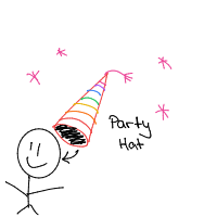 party hat drawing by guest-pz9s3x9ff in Artbitrator