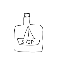 ship in bottle drawing by ebad in Artbitrator