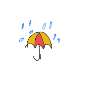 umbrella in rain drawing by guest-8lso8a210 in Artbitrator
