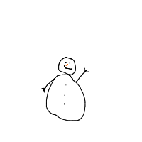waving snowman drawing by guest-y7f1grrfg in Artbitrator