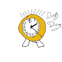 alarm clock ringing drawing by osmani in Artbitrator