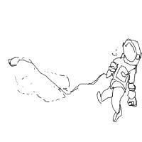 astronaut floating away drawing by guest-oya05zk8z in Artbitrator