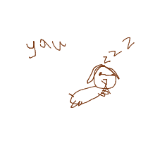 sleepy dog drawing by norad1122 in Artbitrator