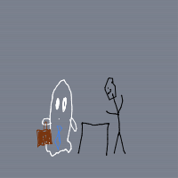 ghost at job interview drawing by guest-ou2ezox7t in Artbitrator