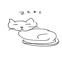 sleeping cat drawing by adzwinz123 in Artbitrator