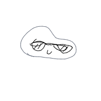 rock with sunglasses drawing by mayday in Artbitrator