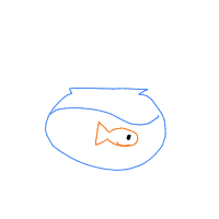 fish in bowl drawing by mayday in Artbitrator