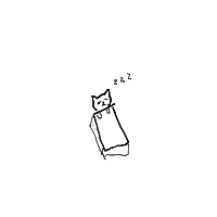 sleeping cat drawing by mispromised in Artbitrator
