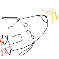 rocket ship drawing by artman in Artbitrator