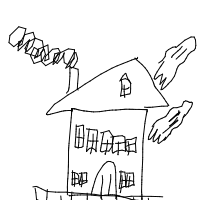 haunted house drawing by leogroudon in Artbitrator