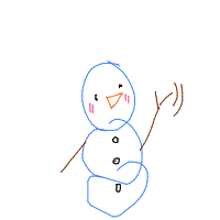 waving snowman drawing by guest-4qoa6sq89 in Artbitrator