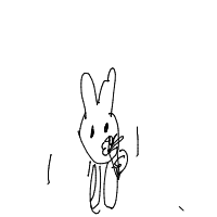 rabbit eating carrot drawing by guest-ecvm8gvkr in Artbitrator