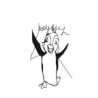 excited penguin drawing by guest-jvfqsunmo in Artbitrator