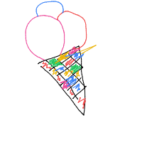 ice cream cone drawing by guest-95xgba24k in Artbitrator