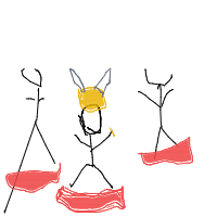 viking at yoga class drawing by guest-hlgg5x35l in Artbitrator