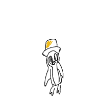 penguin with a hat drawing by adelline in Artbitrator