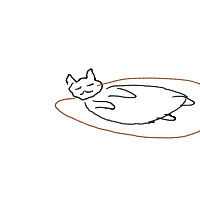 sleeping cat drawing by fross in Artbitrator