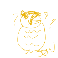 confused owl drawing by fross in Artbitrator