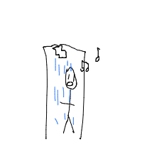 singing in shower drawing by fruit_loops1 in Artbitrator