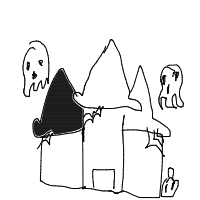 haunted house drawing by guest-bvoscrko6 in Artbitrator