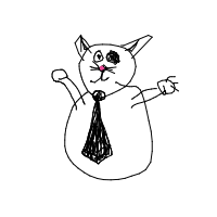 cat with tie drawing by guest-6ejseuvkc in Artbitrator