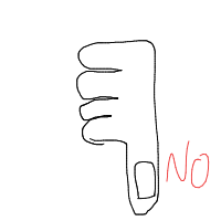 thumbs down drawing by guest-xtyn1yd1z in Artbitrator