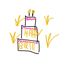 birthday cake drawing by guest-xtyn1yd1z in Artbitrator