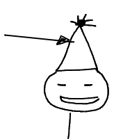 party hat drawing by guest-bu0fhm4z2 in Artbitrator