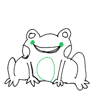 happy frog drawing by nnatzz in Artbitrator
