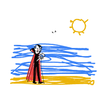 vampire at beach drawing by nnatzz in Artbitrator