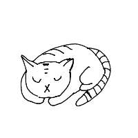 sleeping cat drawing by nnatzz in Artbitrator
