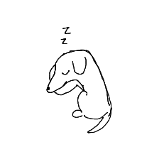 sleepy dog drawing by nnatzz in Artbitrator