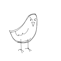 angry bird drawing by nnatzz in Artbitrator