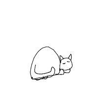 sleeping cat drawing by k3l_vsm in Artbitrator