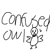 confused owl drawing by pinktiger23 in Artbitrator