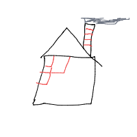 house with chimney drawing by guest-l4gdcu9a3 in Artbitrator