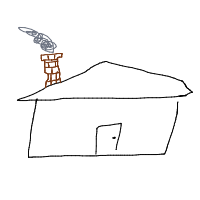 house with chimney drawing by guest-x2f3cch48 in Artbitrator