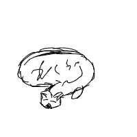 sleeping cat drawing by guest-4lm0w493b in Artbitrator